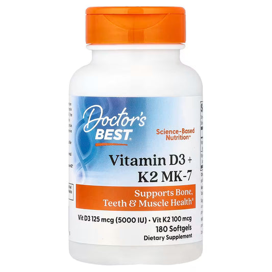 Doctor's Best D3 & K2 vítamín (5000 IU)