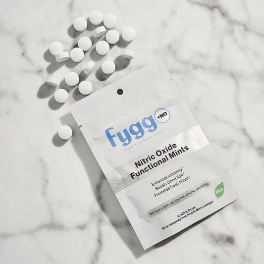 FYGG niðuroxíð munnsogstöflur (Nitric Oxide Functional Mints)