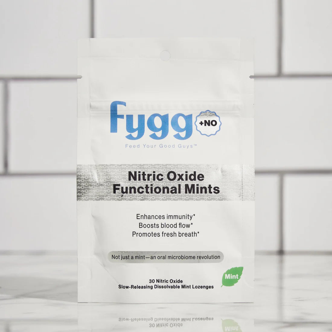 FYGG niðuroxíð munnsogstöflur (Nitric Oxide Functional Mints)